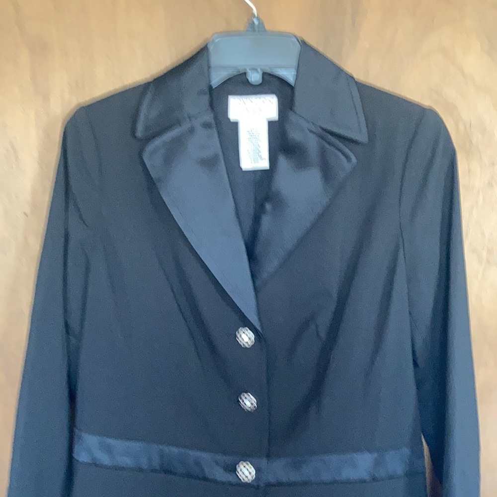 Vintage nwt office or night out neutral jacket w satin like details - Picture 15 of 17